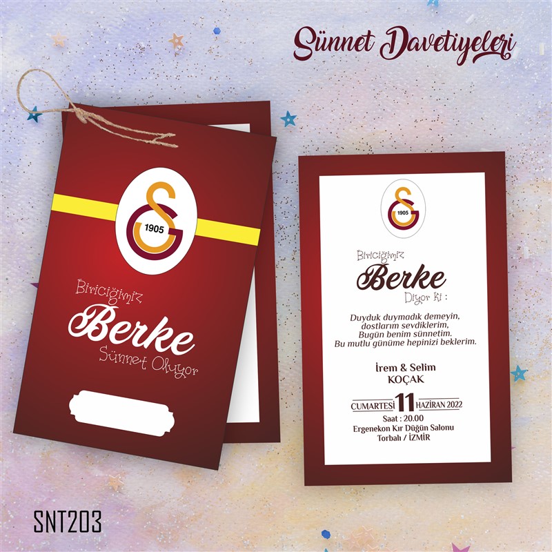 SNT203 İkiz Sünnet Davetiye - SNT203 - Görsel 1