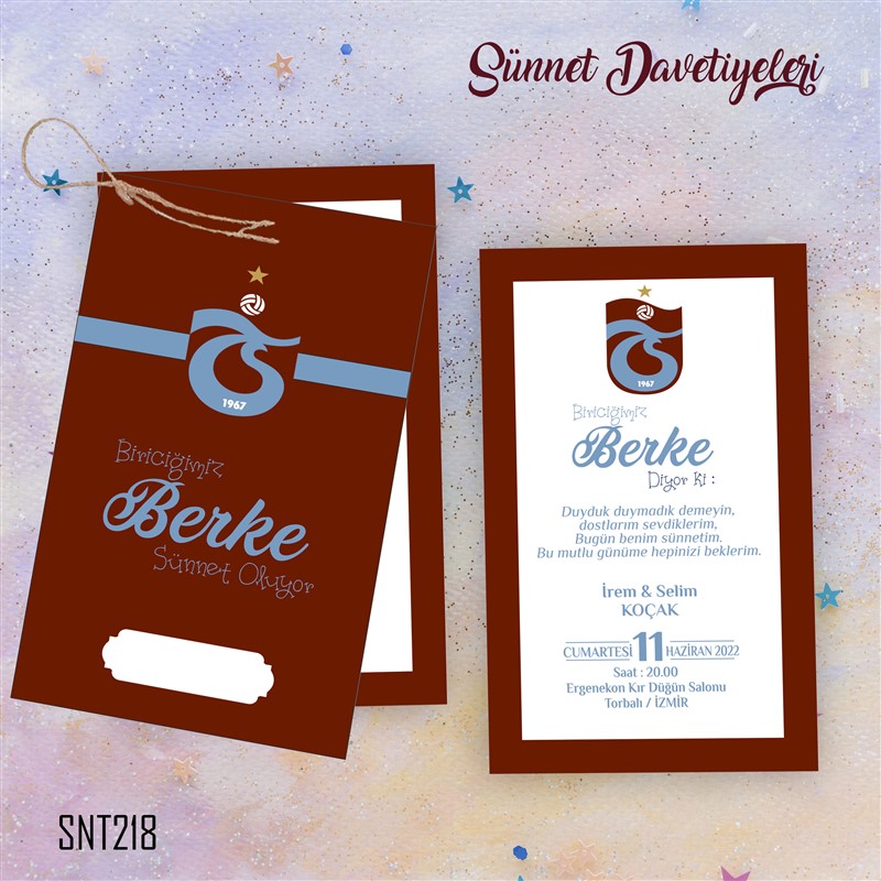 SNT218-2 İkiz Sünnet Davetiye - SNT218 - Görsel 1
