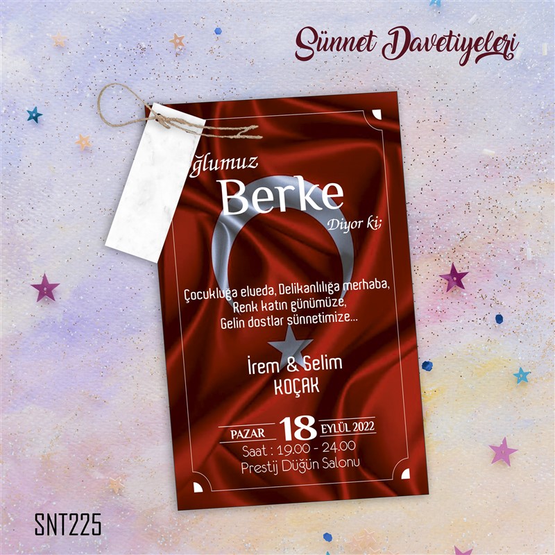 SNT225 - 1 Ekonomik Sünnet Davetiye - SNT225 - Görsel 1